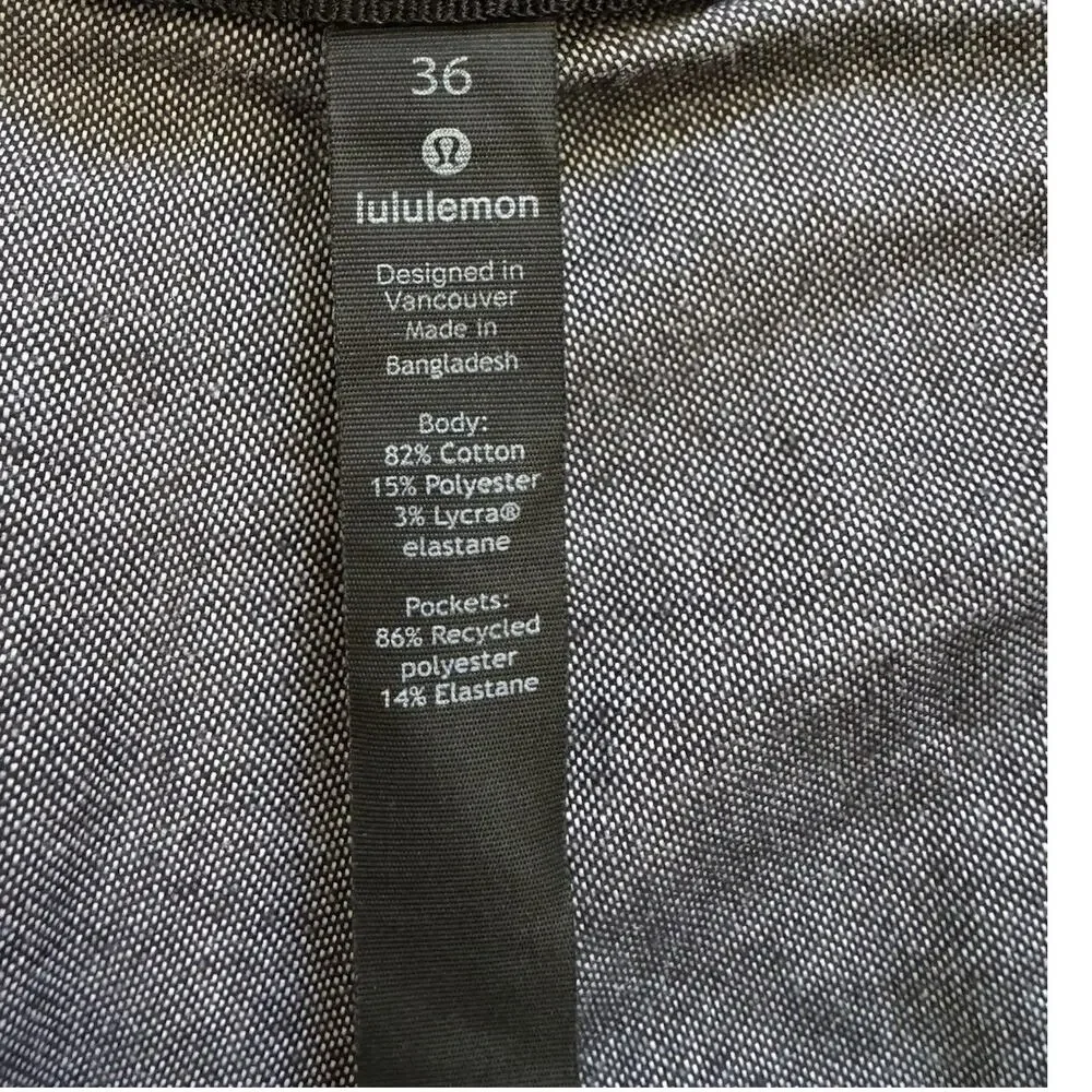 Lululemon Athletica Men's Brown Chino Stretch Shorts Size 36 Logo Athleisure